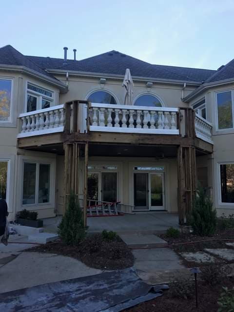 Before and after stone renovation