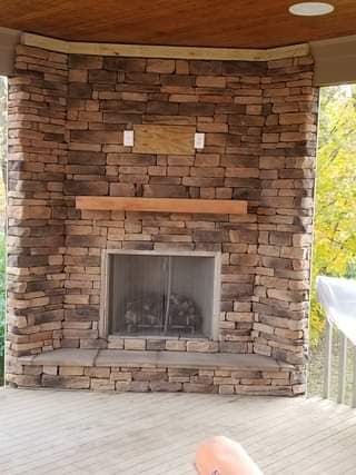 Outdoor chimney construction